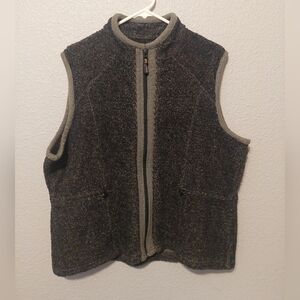 Woolrich Women's Vintage Sherpa Teddy Vest Large Green